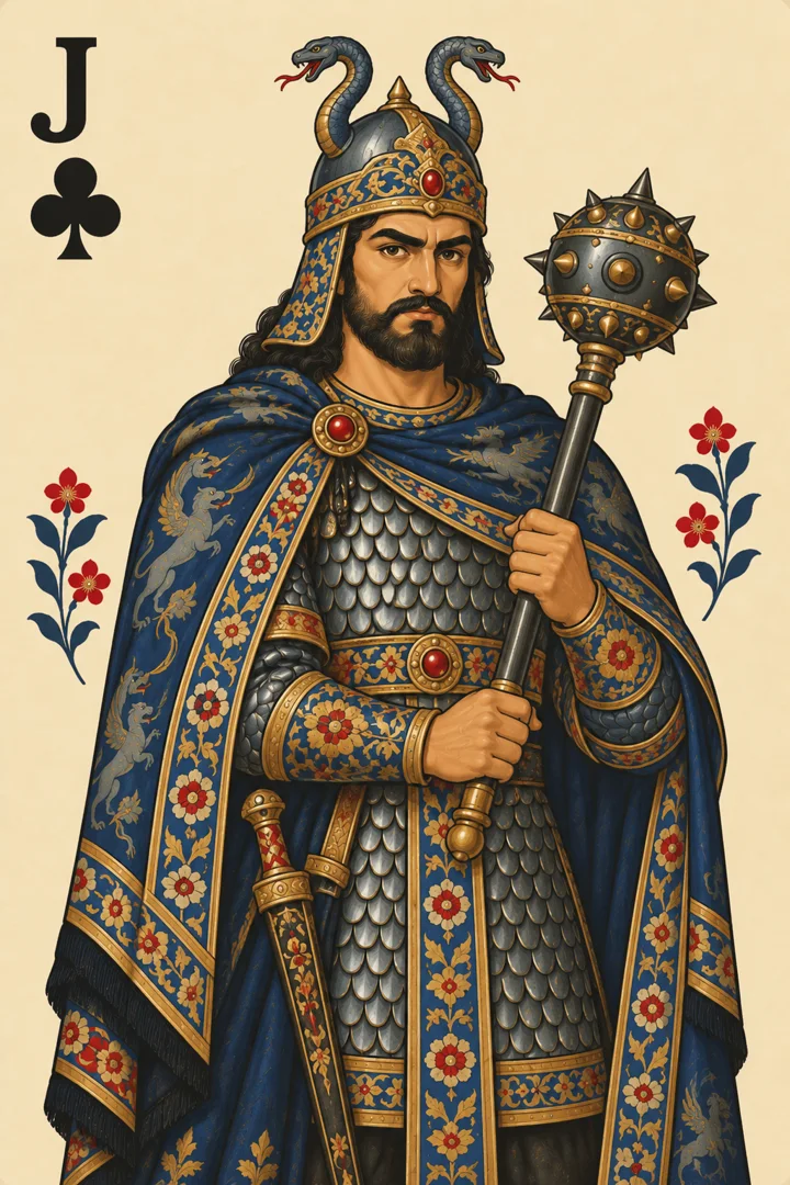Kakui: the jack of clubs, painted for the game