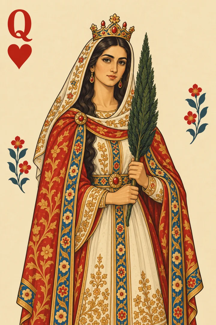 Sahi: the queen of hearts, painted for the game