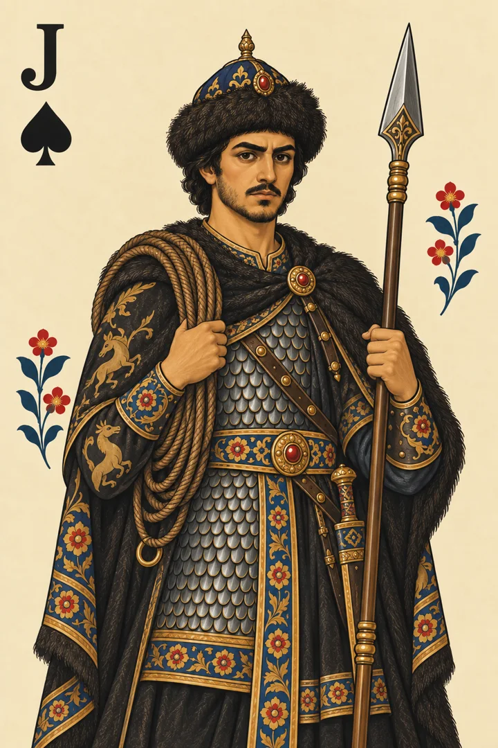 Zadsham: the jack of spades, painted for the game